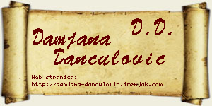 Damjana Dančulović vizit kartica